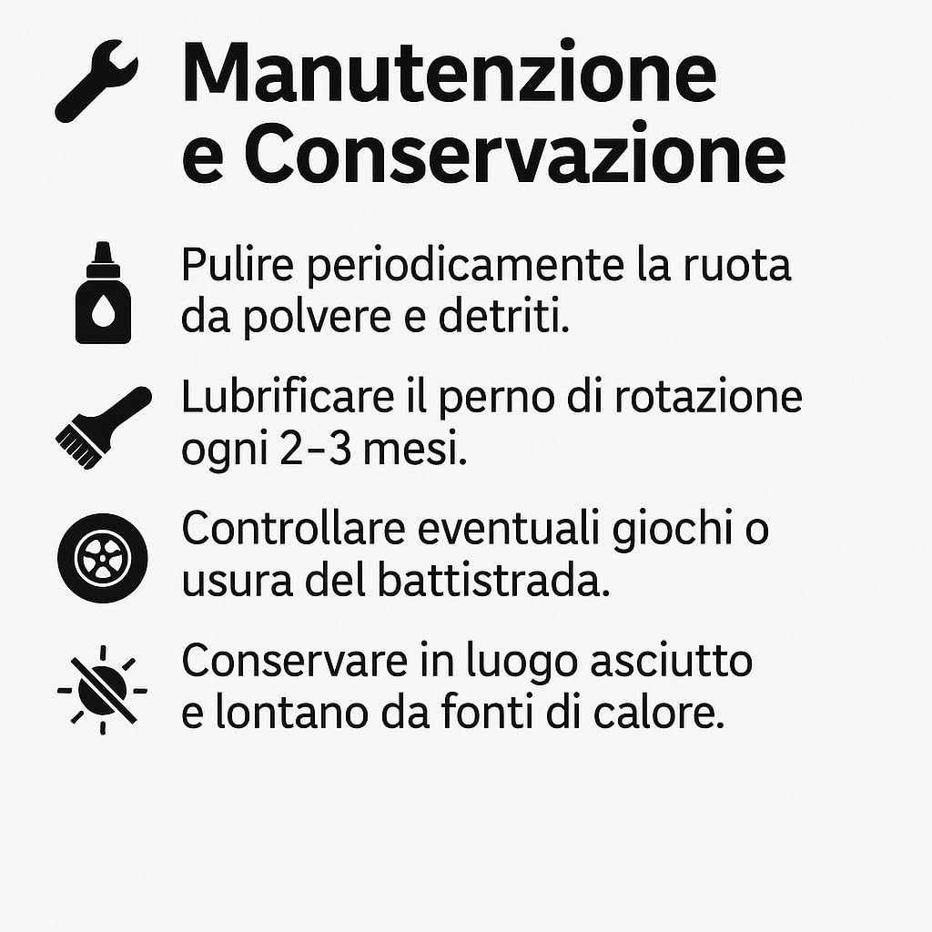 Ruota Industriale con Piastra Girevole 100 mm – Gomma Nera - Lemag srl