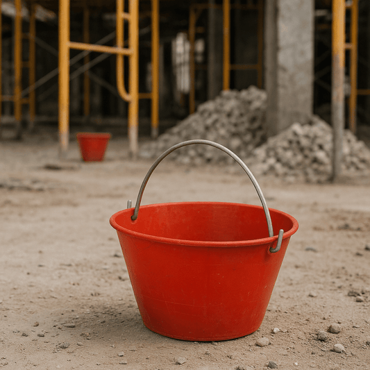 Secchio muratore rosso 12 L – resistente e maneggevole per edilizia e cantiere - Lemag srl