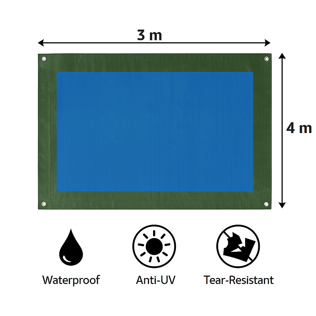 Telo Occhiellato Verde Impermeabile Anti - UV – Multiuso Copertura Esterni – Lemag SRL - Lemag srl