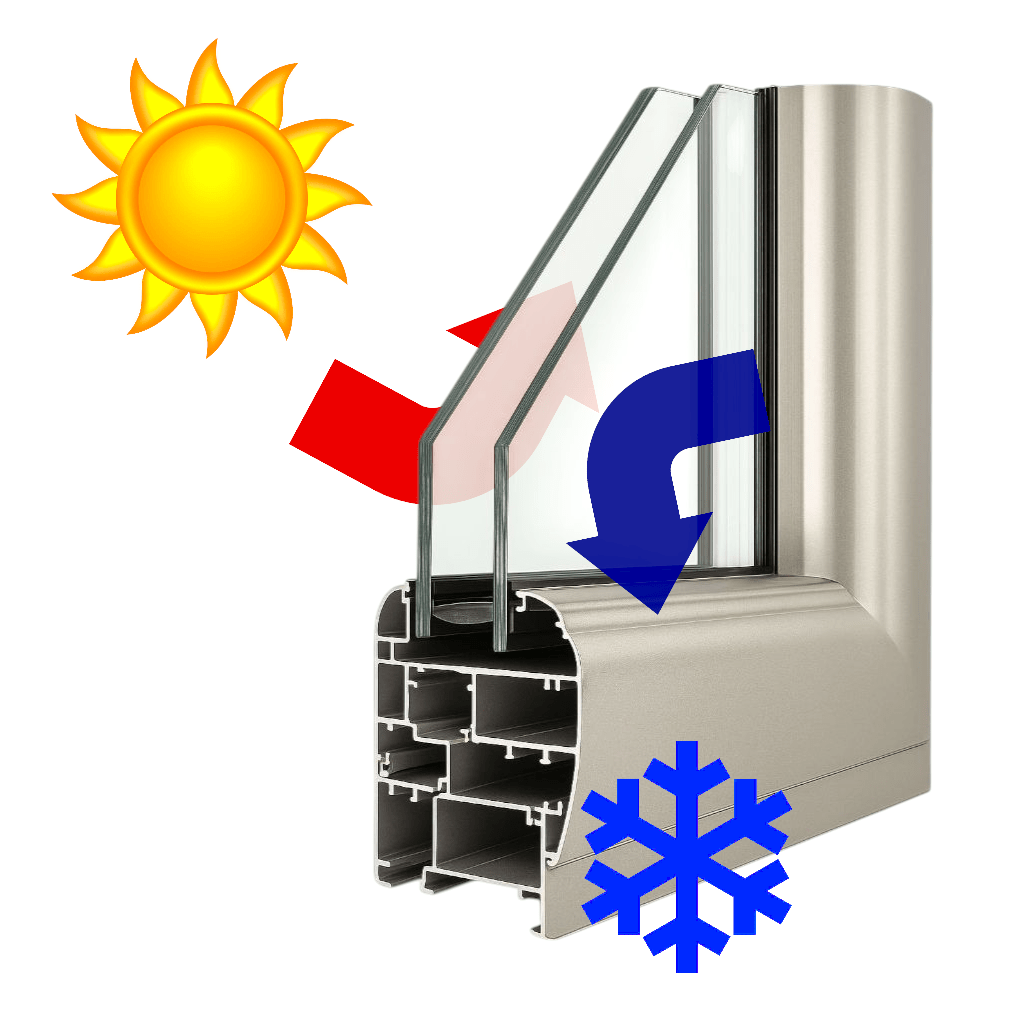 Porta finestra alluminio 80x220 cm taglio termico – Risparmio energetico - Lemag srl - Lemag srl