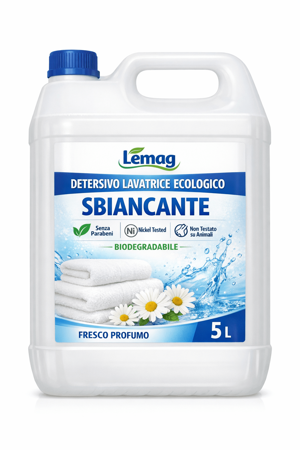 Detersivo Lavatrice Ecologico Biodegradabile 1L/5L – Senza Parabeni – Nickel Tested – Non Testato su Animali – Profumazioni Assortite - Lemag srl