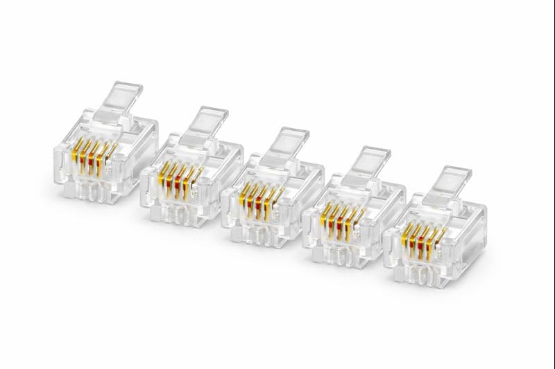 Connettore Telefonico Maschio RJ12 Mini – Plug Modulare 5 Pezzi - Lemag srl