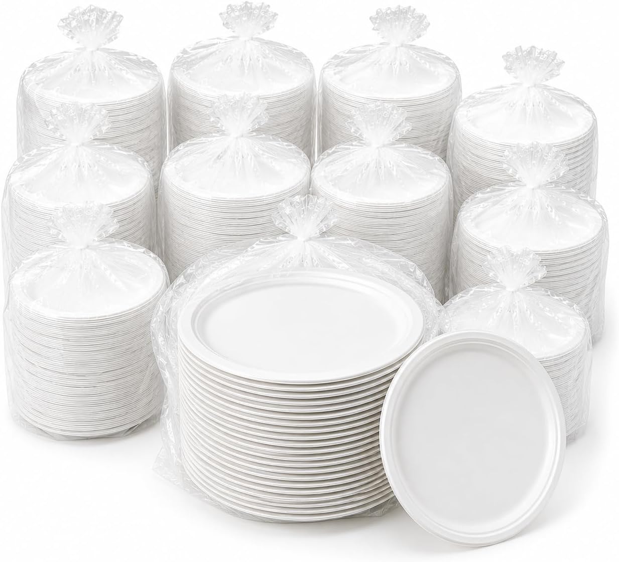200 Piatti Piani Riutilizzabili – 10 Conf. × 20 pz | Resistenti e Impilabili | Secondi Pizza Antipasti Buffet | Sagre Feste Famiglia Ristorante | Made in Italy - Lemag srl