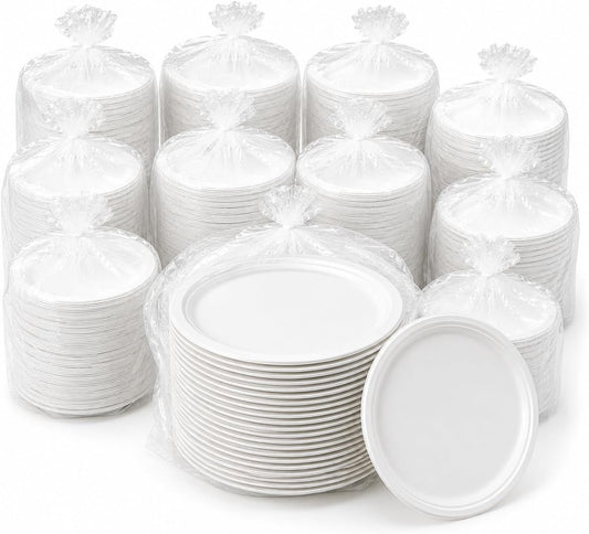 200 Piatti Piani Riutilizzabili – 10 Conf. × 20 pz | Resistenti e Impilabili | Secondi Pizza Antipasti Buffet | Sagre Feste Famiglia Ristorante | Made in Italy - Lemag srl