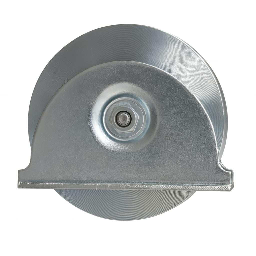 Ruota per Cancelli Scorrevoli 120 mm – 1 Cuscinetto a Sfere, Gola a V, con Supporto Laterale – Robusta e Silenziosa - Lemag srl