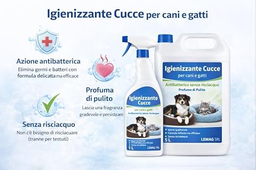 Detergente Igienizzante Cucce Cani e Gatti - Lemag srl