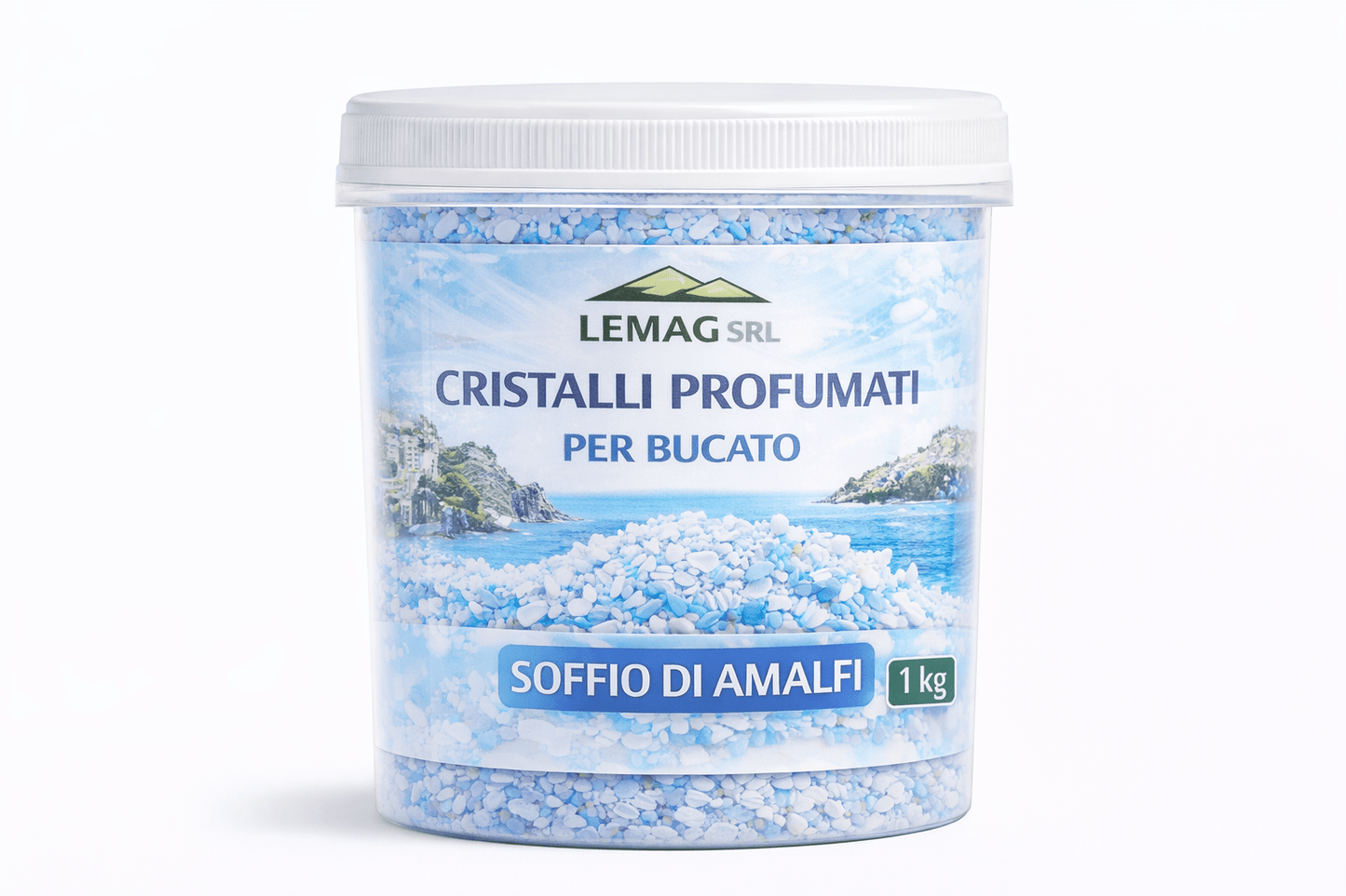 Cristalli Profumati Bucato 1 Kg con Percarbonato – Ammorbidente Naturale e Candeggiante Delicato – Nickel Free – LEMAG SRL - Lemag srl