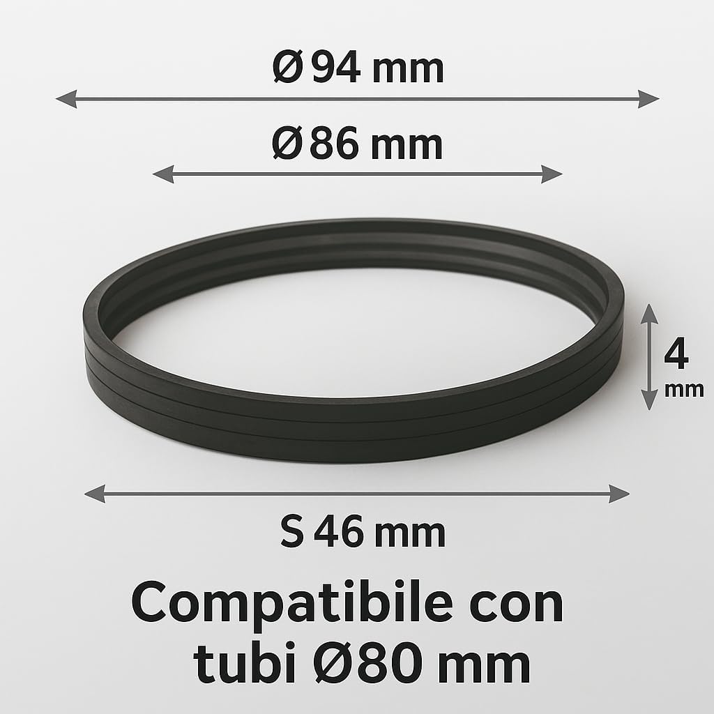 Guarnizioni in Silicone per Canna Fumaria Ø80–200 mm – Set 10 Pezzi – Resistenti fino a 250°C – LEMAG SRL - Lemag srl