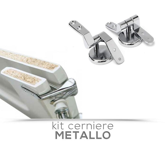 Coppia di Cerniere Regolabili Universali per Sedili WC – Finitura Cromo - Lemag srl