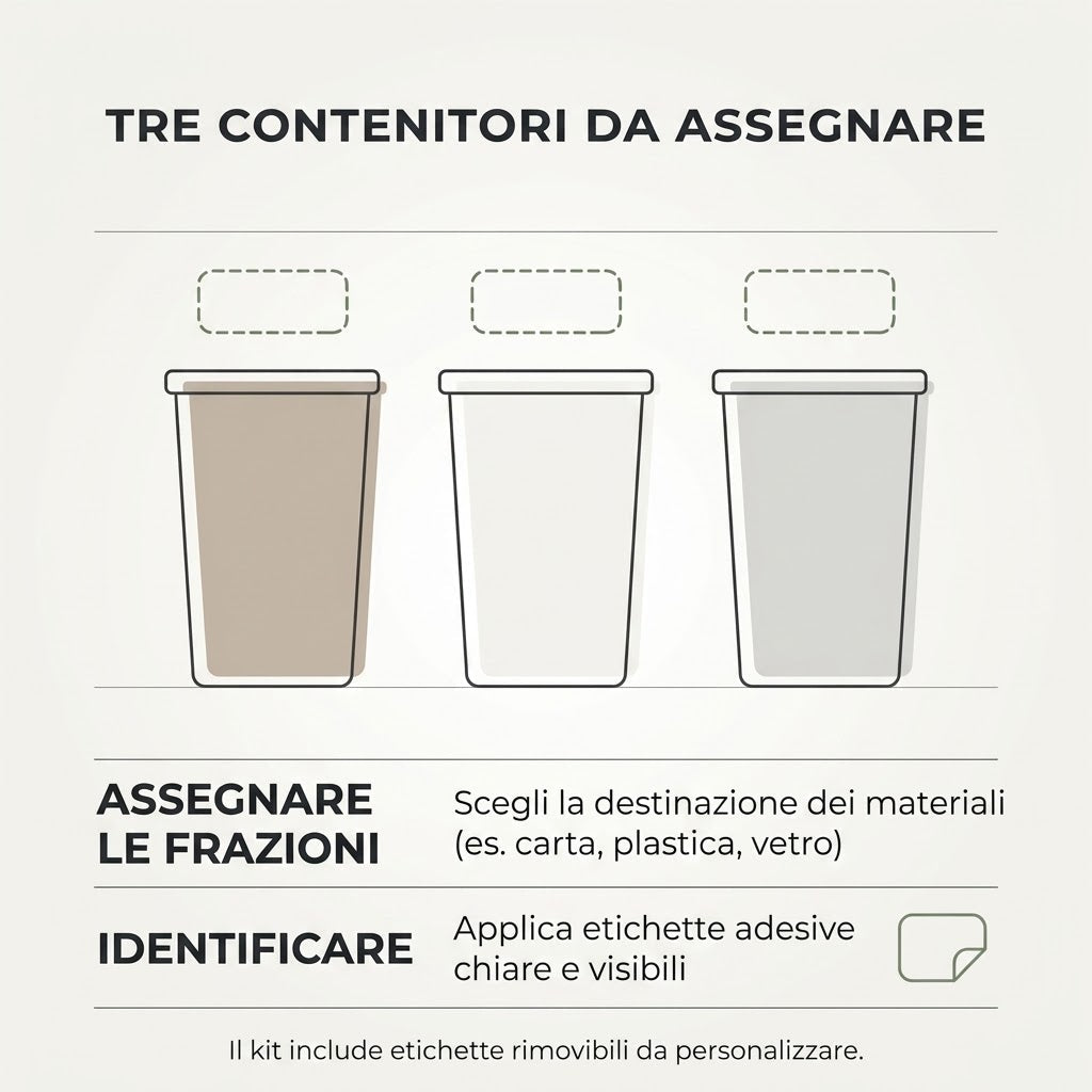 Set 3 Pattumiere Salvaspazio 20 Litri con Pulsante - Raccolta Differenziata in Soli 17 cm di Profondita - 60 Litri Totali - Per Cucina, Bagno, Ufficio e Lavanderia - Lemag srl