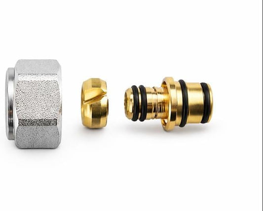 Dado e adattatore per tubo multistrato 20x2 mm, raccordo per impianti idraulici e termici