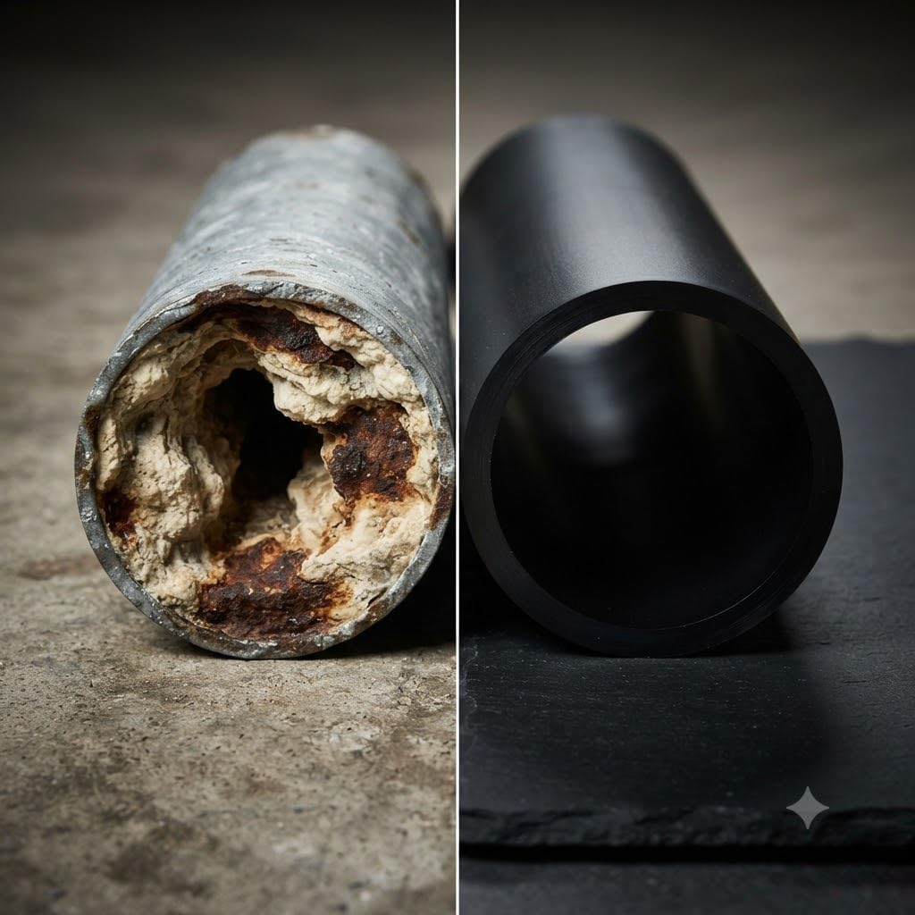 Tubo Polietilene Acqua PE100 Alta Densità Ø20 x 2,0 mm PN16 in Rotolo 20 m — Nero con Bande Azzurre, Conforme UNI EN 12201, per Acqua Potabile, Irrigazione e Condotte Interrate - Lemag srl