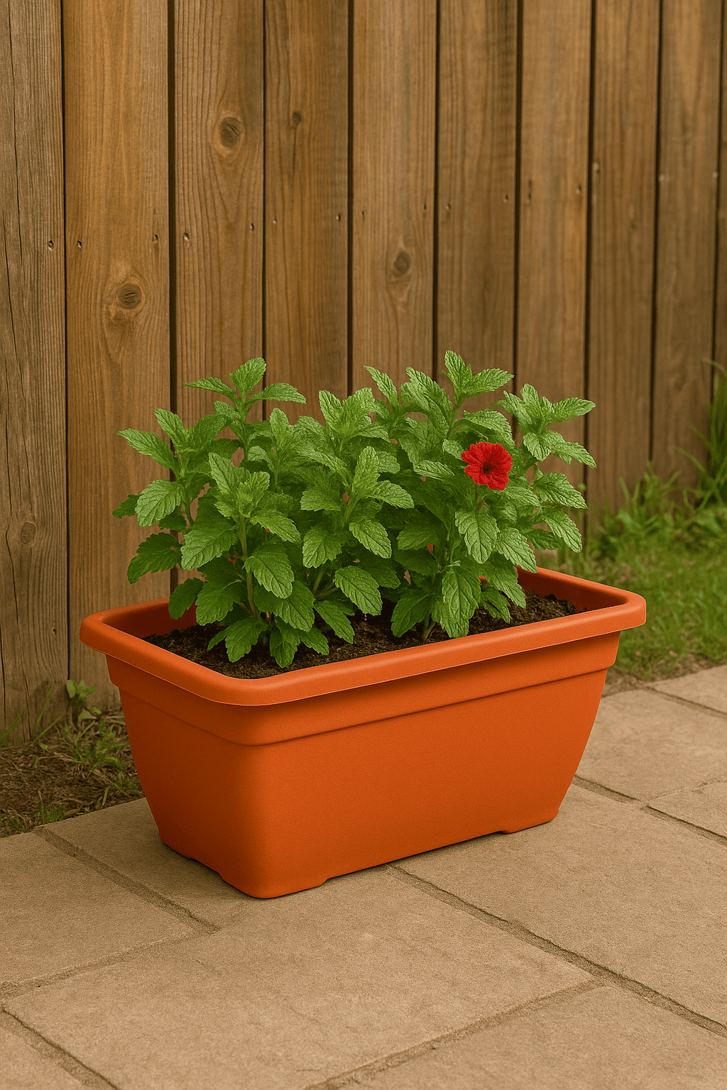 Fioriera Rettangolare 'Anthea' in Plastica 60x32x28h cm per Esterni Giardino Balcone - Lemag srl - Lemag srl
