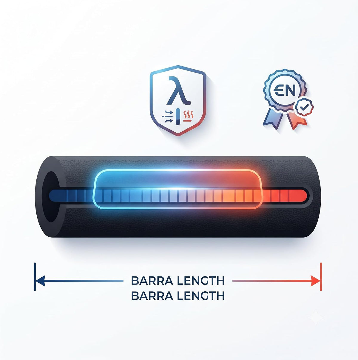 Tubo Termoisolante IT-Flex C1 in Barra 2 m — Guaina Isolante Elastomerica a Cellule Chiuse EN 14304 per Tubi Riscaldamento, Climatizzazione e Refrigerazione, Anticondensa, Ø18/Ø22/Ø28 mm - Lemag srl