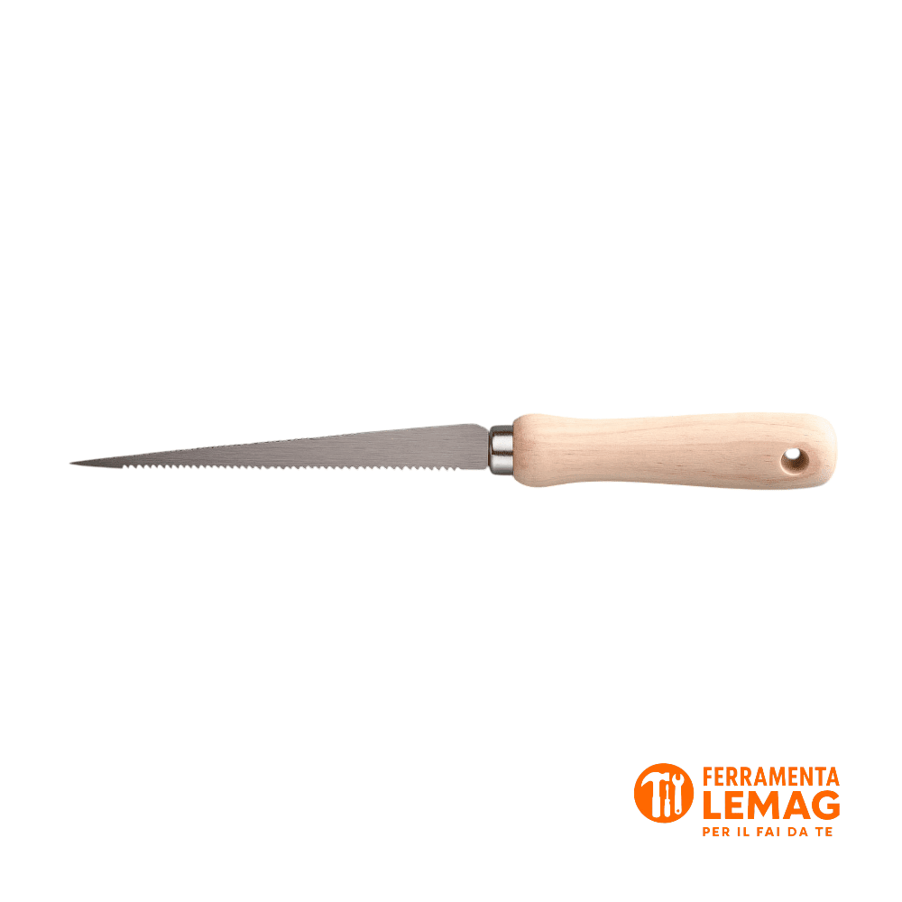 Akifix Seghetto Cartongesso 18 cm – Lama Affilata, Manico in Legno Ergonomico - Lemag srl