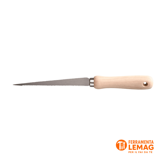 Akifix Seghetto Cartongesso 18 cm – Lama Affilata, Manico in Legno Ergonomico - Lemag srl