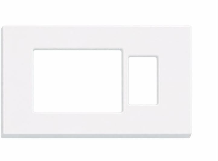 Placca Combinata “VENUS” Foro Schuko Quadro + 1 Posto – Compatibile BTicino Magic – Placca Coprifrutto per Presa Schuko e Modulo - Lemag srl