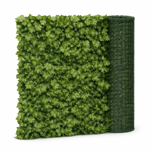 Siepe Artificiale Edera 1x3 m con Rete Ombreggiante PVC Foglie Decorative per Recinzioni Balconi Giardino Privacy Schermo Verde - Lemag srl