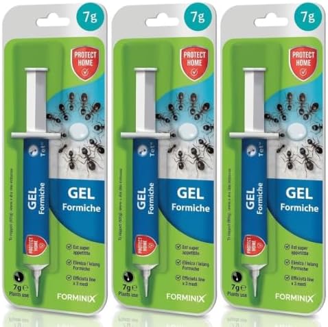 Forminix Gel Max: confezione con 3 siringhe di esca in gel per formiche pronte all'uso.