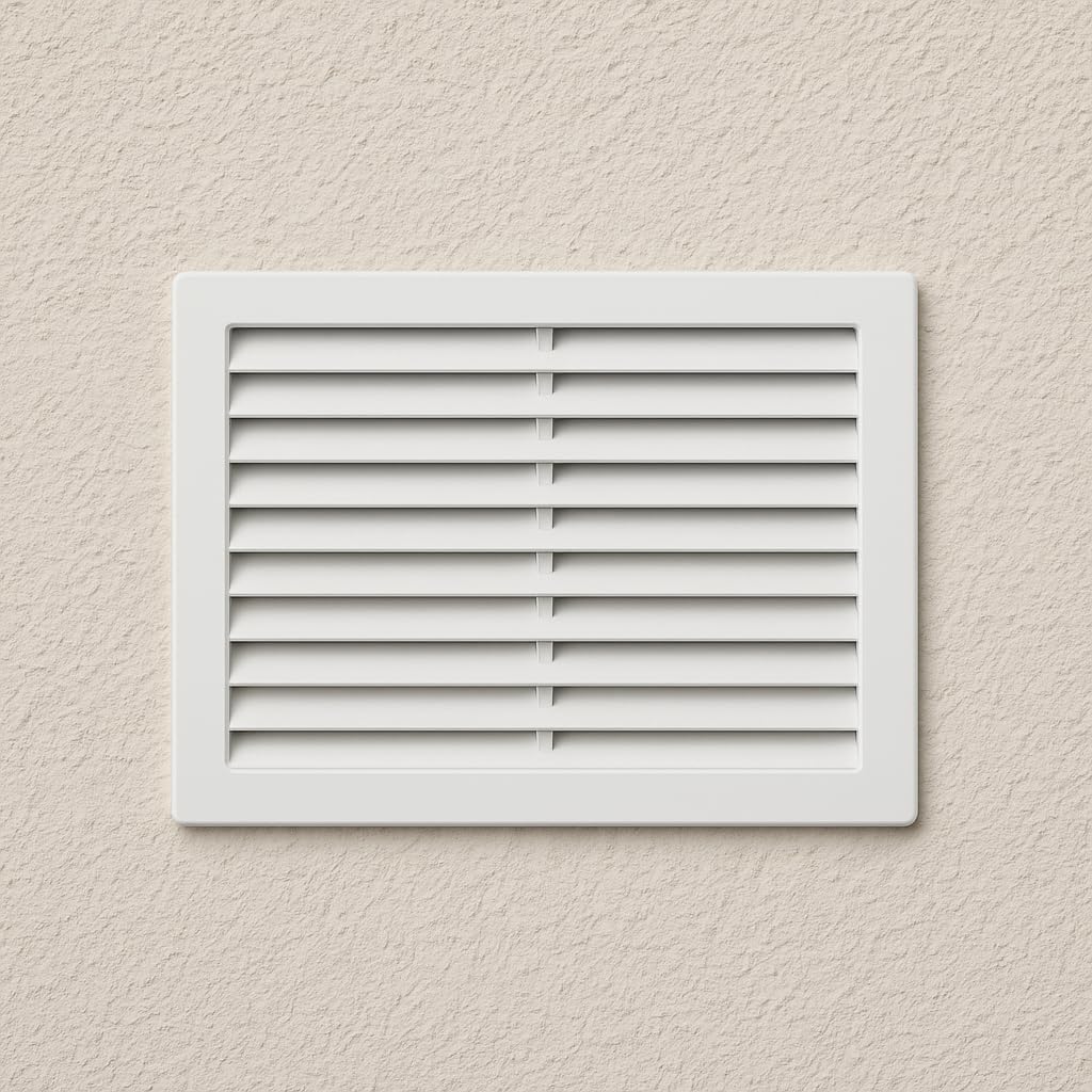 Griglia di Ventilazione 15×20 cm in ABS – Alette Inclinate Fisse e Rete Interna – Installazione a Parete o Porta - Lemag srl