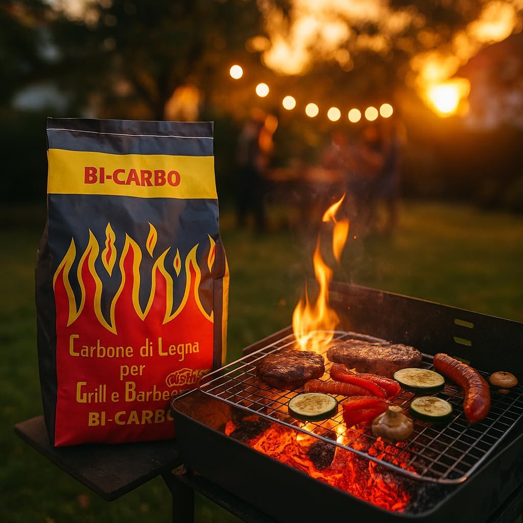 Carbonella Naturale per Barbecue 3 kg – Alta Qualità, Accensione Rapida e Lunga Durata – Ideale per Grigliate, Cottura alla Brace e Affumicatura – Senza Additivi Chimici - Lemag srl