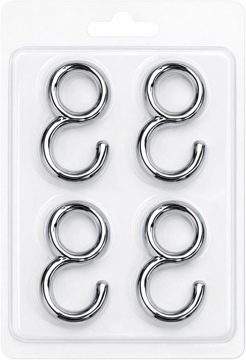 Gancetto Porta Mestolo Cromato – Kit 4 Pezzi – Ganci da Cucina per Mestoli e Utensili – Accessori per Barra e Pensili - Lemag srl