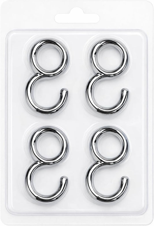 Gancetti porta mestolo cromati kit da 4 pezzi per barra cucina