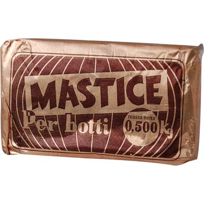 Confezione di mastice enologico sigillante da 500g, ideale per chiudere ermeticamente botti e vasche in cantina.