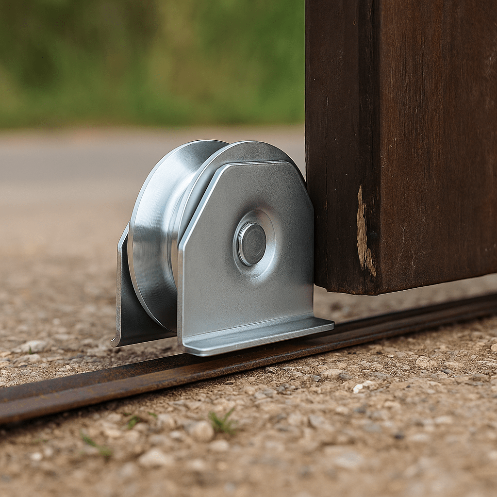 Ruota con Supporto Laterale per Cancelli Gola V 80 mm - Lemag srl - Lemag srl