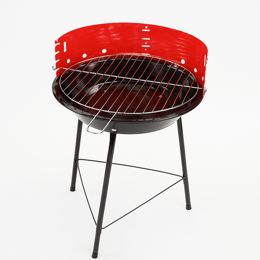 Barbecue a Carbonella ECO Ø35x45 cm Lemag – Griglia Regolabile e Paravento - Lemag srl