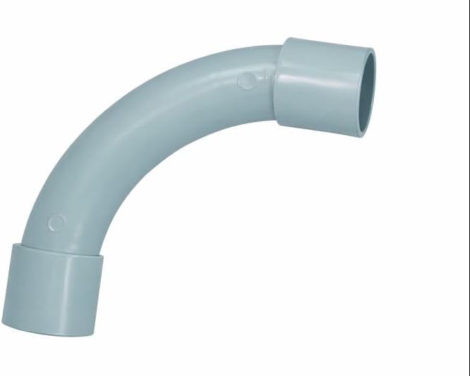 Curva 90° per Canalina a Tubo Ø20 mm PVC Autoestinguente – Grigio - Lemag srl