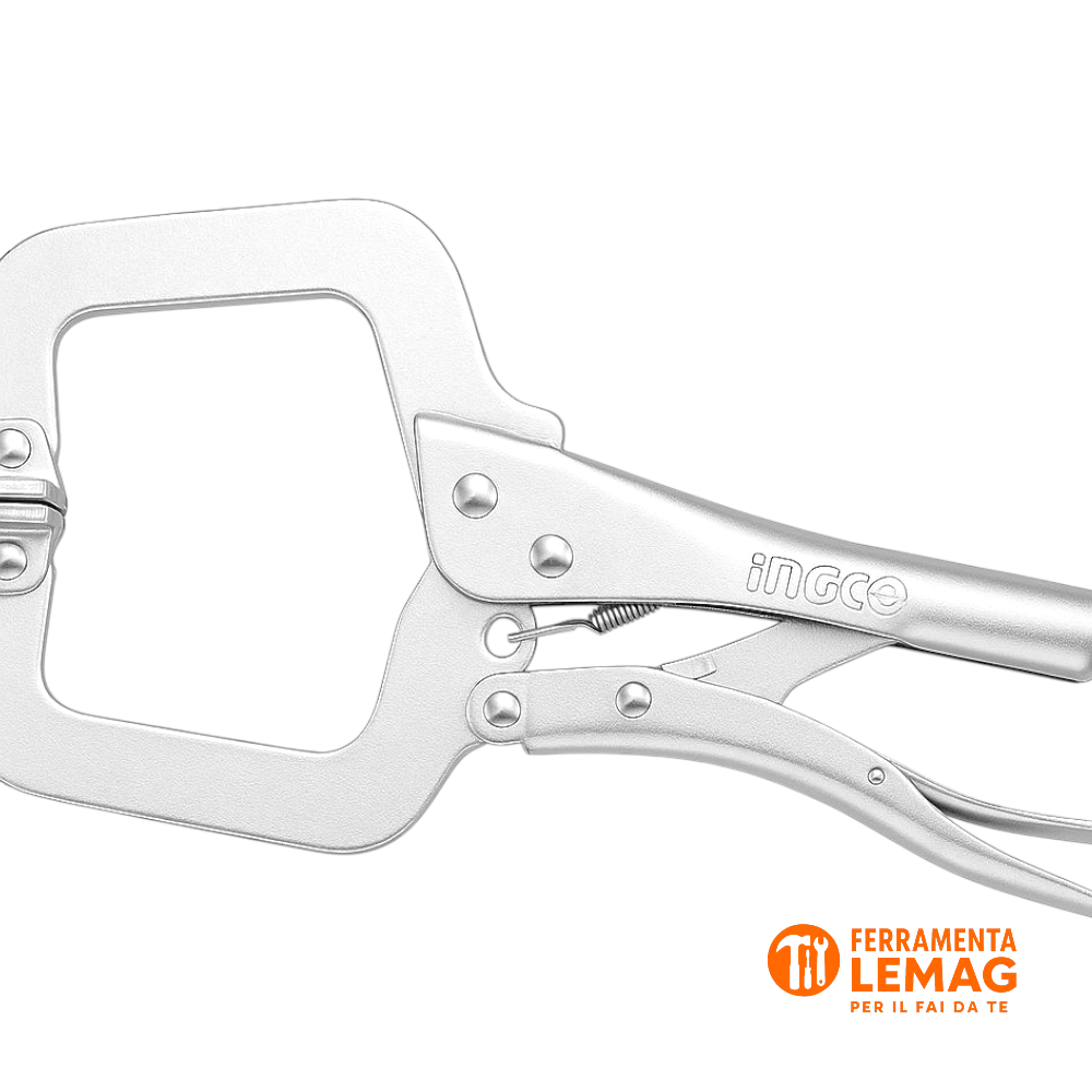 Pinza a C a pressione INGCO 11", potente e regolabile per saldature e assemblaggi - Lemag srl