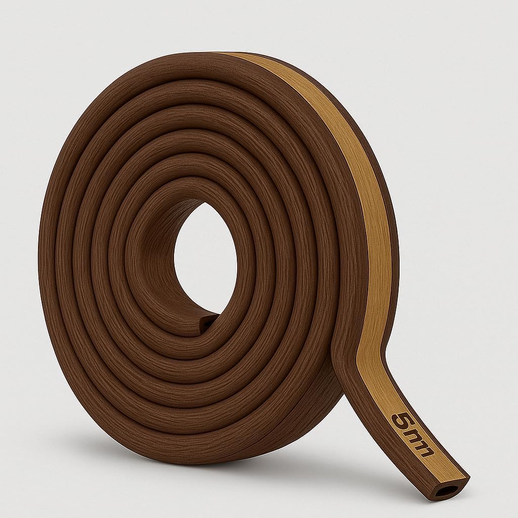 Parafreddo adesivo marrone 5 mm x 6 m guarnizione isolante per porte e finestre