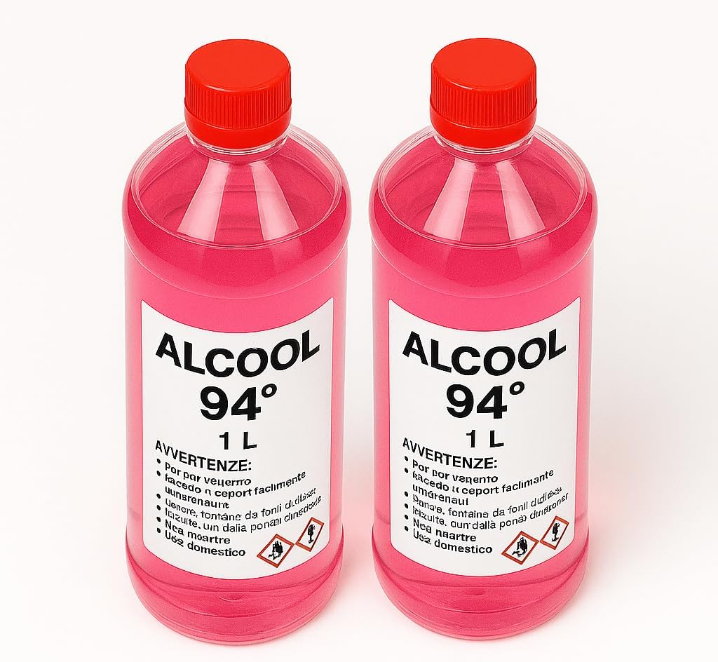Alcool 94° per Pulizia e Igienizzazione 1 Litro – 2 Bottiglie - Lemag srl