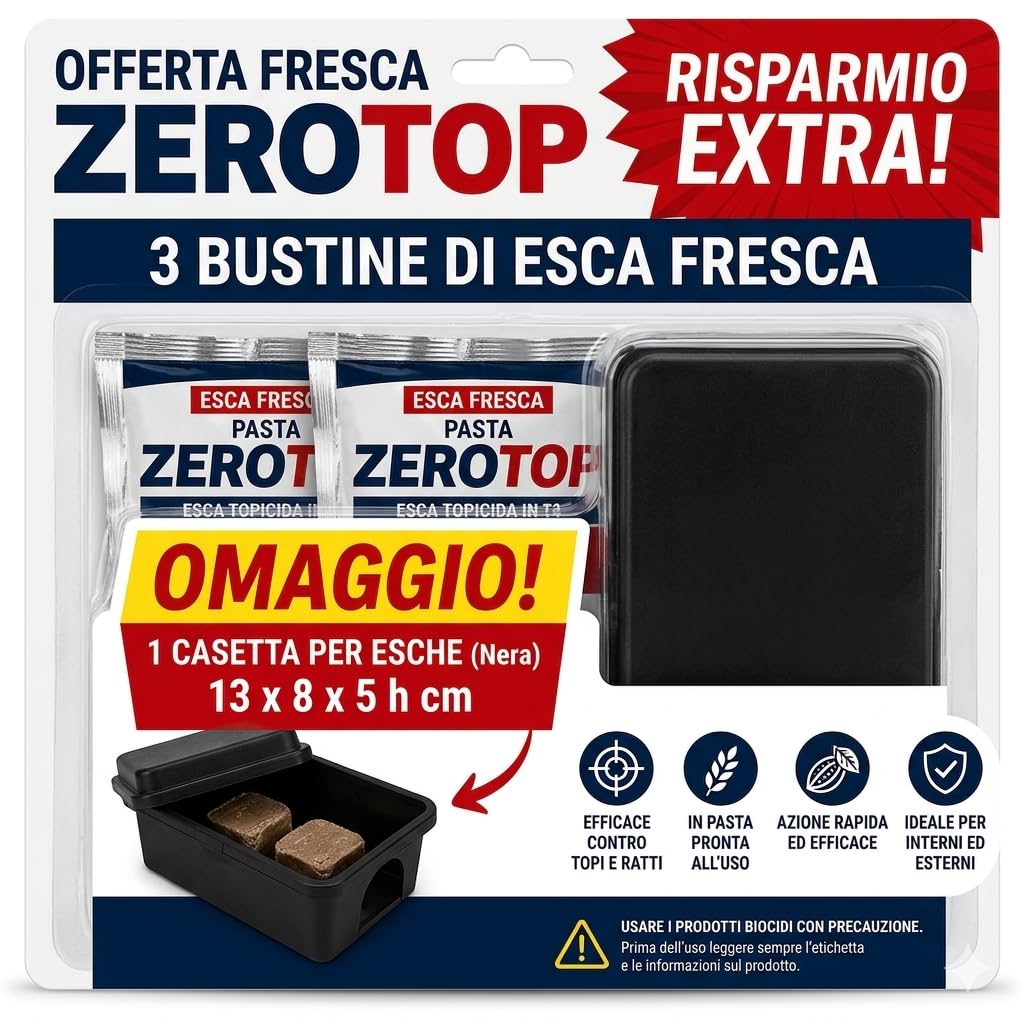 Kit Derattizzazione Esca Pasta Fresca 3x150 g + Casetta Trappola - Lemag srl