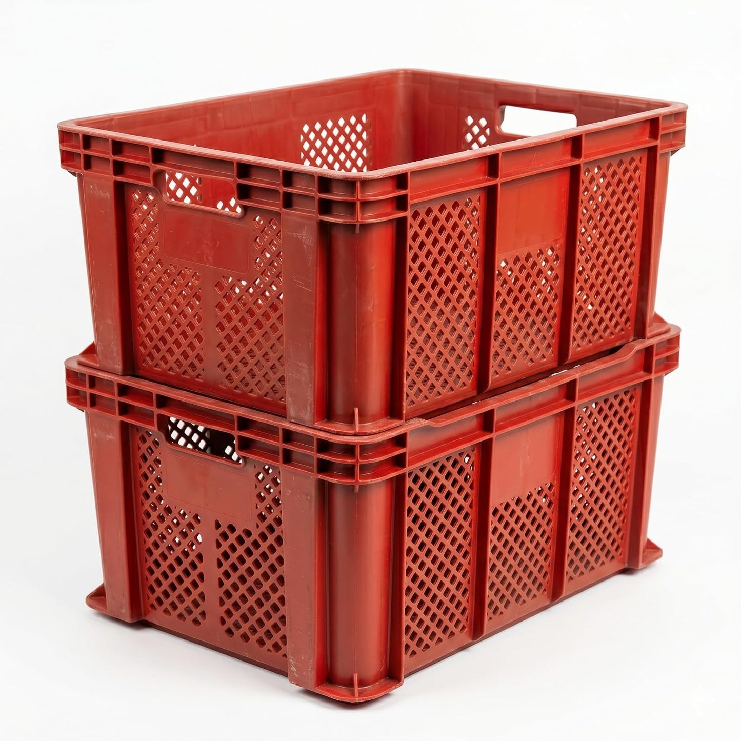 Set 2 Cassette Agricole Forate 52x36x31 cm – Cassette Impilabili in Plastica per Frutta e Verdura – Certificate per Alimenti – Raccolta Ortofrutta e Trasporto - Lemag srl