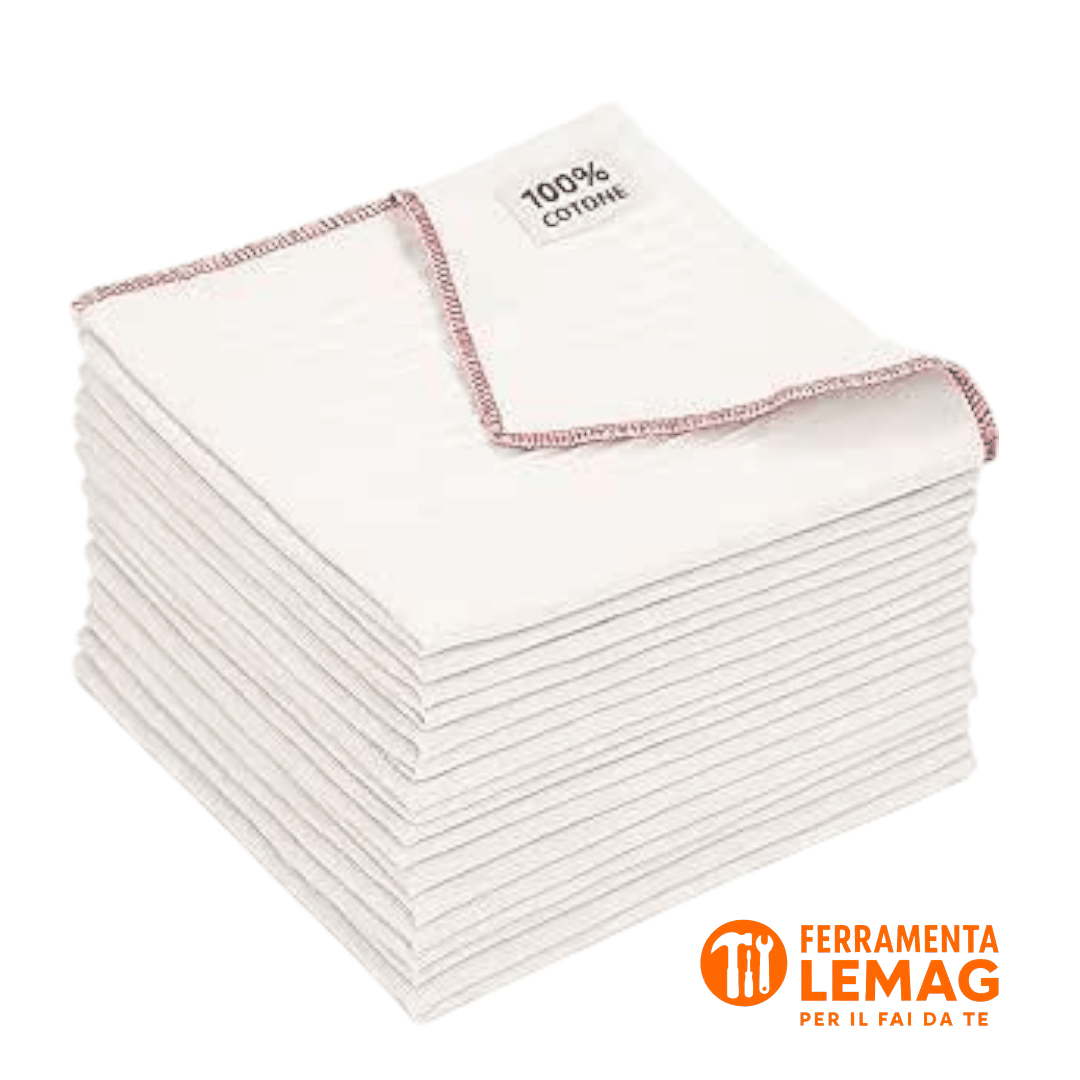 Panni Lavapavimenti in Cotone 40x50 – Set da 10 Pezzi - Lemag srl