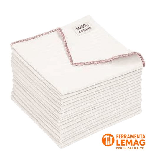 Panni Lavapavimenti in Cotone 40x50 – Set da 10 Pezzi - Lemag srl