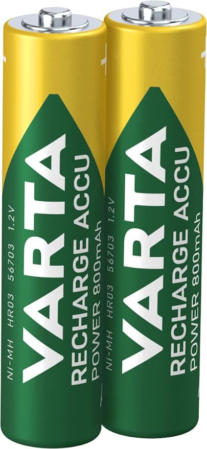VARTA Batterie Ricaricabili AAA Ready2Use 800mAh – Pacco da 2, Ni - MH 1,2V - Lemag srl
