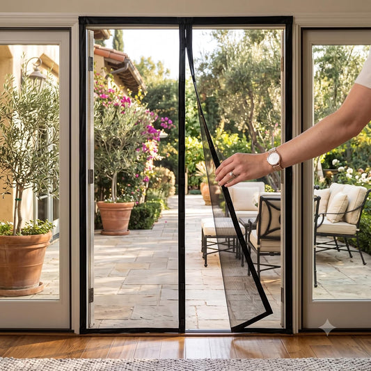 Zanzariera Magnetica da Porta 100x210 cm Nera – Senza Forare - Lemag srl