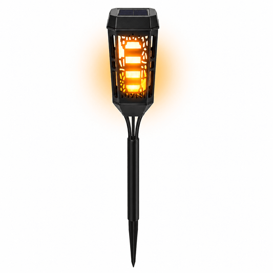 Flame Solare con Picchetto 43 cm 1700K 2W IP44 Effetto Fiamma per Giardino Vialetti Esterni - Lemag srl