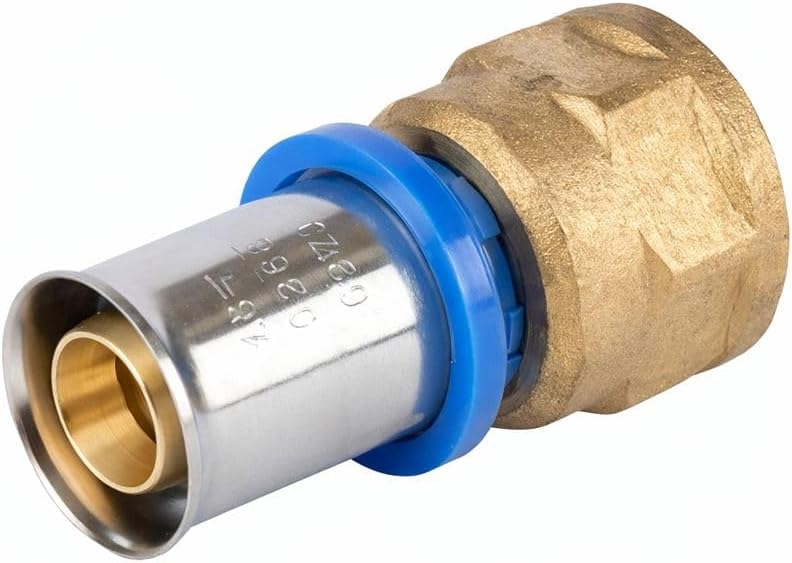Raccordo a Pressione Dritto Femmina 1/2” x 20 mm – Per Tubo Multistrato – Impianti Idraulici e Termoidraulici - Lemag srl