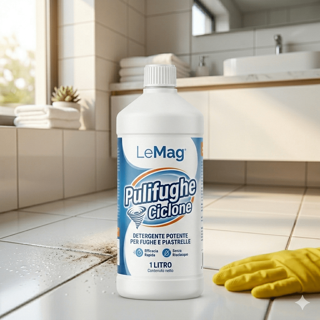 Ciclone 1L – Detergente Acido Professionale per Fughe e Pavimenti | Rimuove Calcare, Cemento e Incrostazioni | Pulizia Profonda Fughe, Gres, CeramicaCiclone 1L – Detergente Acido Professionale per Fughe e Pavimenti - Lemag srl