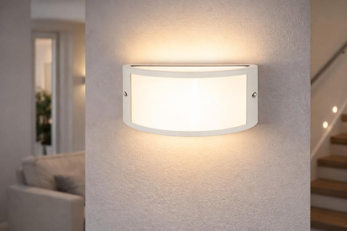 Applique Moderno 60W Bianco – Lampada da Parete per Interni – Design Elegante per Soggiorno, Camera, Corridoio e Ingresso - Lemag srl