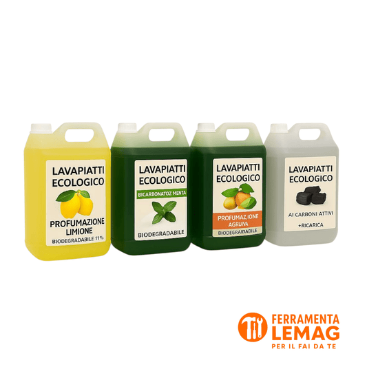 LAVAPIATTI ECOLOGICO FORMATO 5 LITRI – RICARICA GRANDE – 4 PROFUMAZIONI DISPONIBILI - Lemag srl