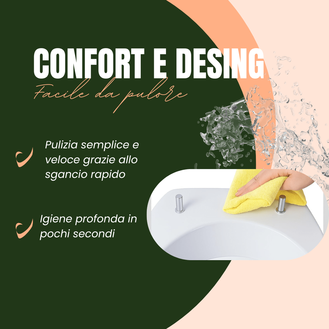 Sedile WC Universale Termoindurente Sgancio Rapido Bianco - Lemag srl