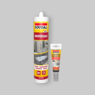 SILICONE ACETICO UNIVERSALE SOUDAL 60 ml - Bianco - Lemag srl