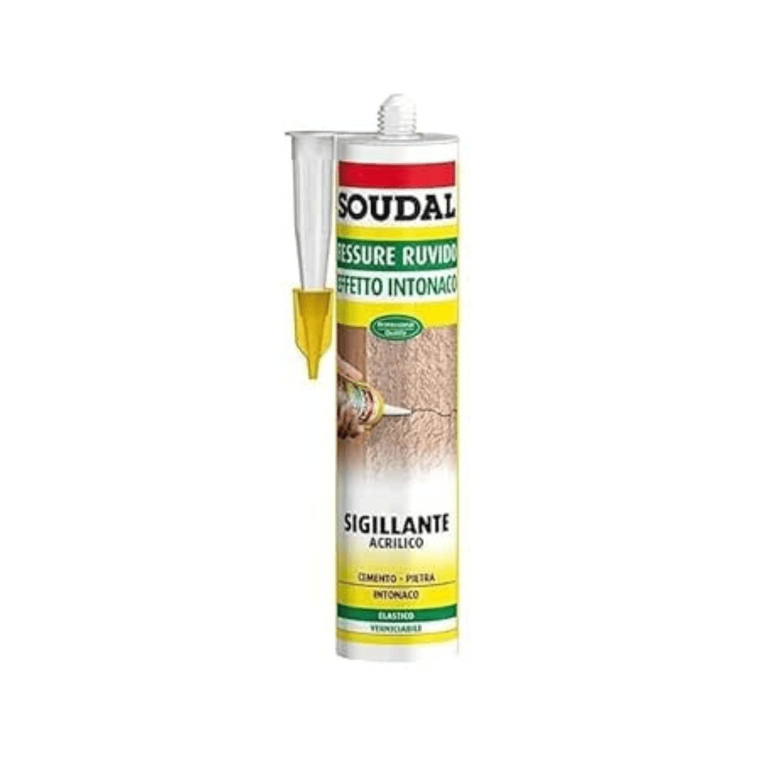 SILICONE ACRILICO EFFETTO INTONACO SOUDAL 300 ml - Bianco Ruvido - Lemag srl