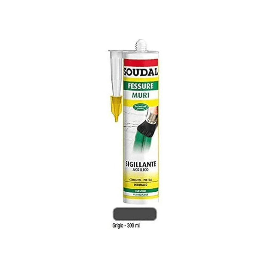 SILICONE ACRILICO SOUDAL 300 ml - Grigio - Lemag srl